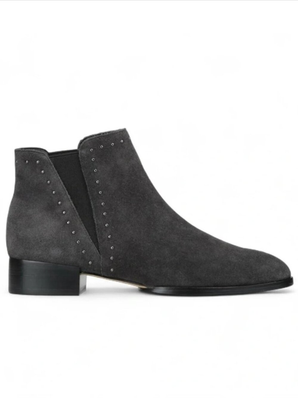Donald J. Pliner Gavi Gray Suede Studded Chelsea  Ankle Boots Size 7